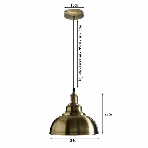 Vintage Retro Pendant Light Industrial Adjustable Fixture Uk Vintage Look - Picture 40 of 110