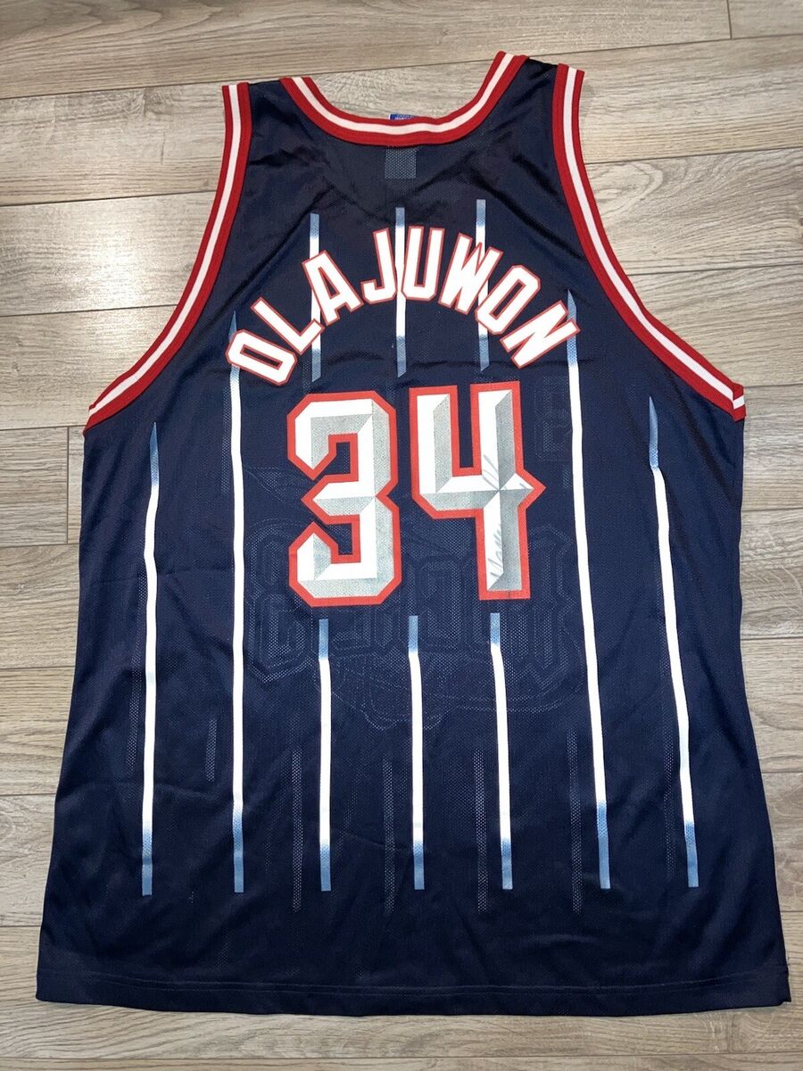 hakeem olajuwon #34 Houston Rockets NBA Champion Basketball
