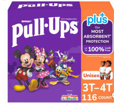 Huggies Pull-Ups Plus Training Pants Unisex 3T - 4T  116 CT  FREE SHIPPING 