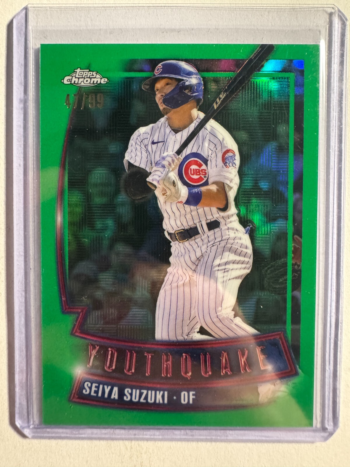 K268,228 - 2023 Topps Chrome Youthquake Green Refractors #YQ4 Seiya Suzuki #/99