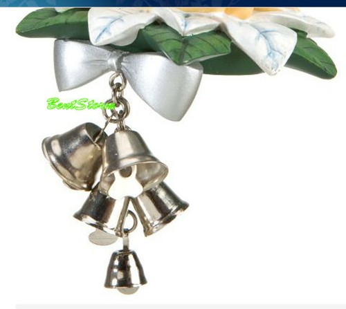 2010 TINKER BELL Fairy Wings Flower Bells Ornament Fairy Glitter Disney Store - Picture 4 of 6