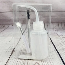 1PC Eyelash Cleaning Bottle,Elbow Cleaning Bottle Water Squeeze Dropper Plastic 