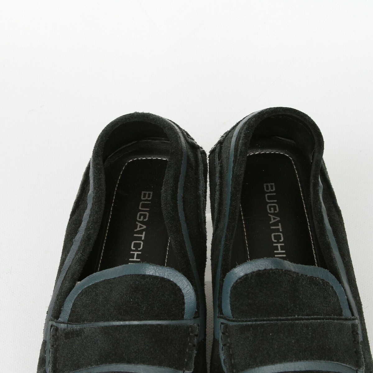 Bugatchi Black Suede‎ Driving Shoes Size 8.5 Moccasins Tie Front Loafers Mens Bugatchi Navy blue, suede driving shoes. | Mercari main image 2