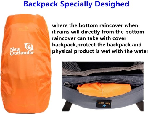 UNISTRENGH Wanderrucksack Nylon wasserabweisend 50 Liter Backpacking (LGRÜN) - Bild 3 von 10