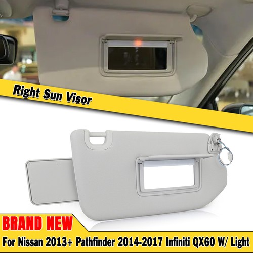 Car Right Sun Visor For Nissan 2013+ Pathfinder 201417 Infiniti QX60 W