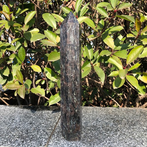 1490g Natural Fireworks Stone Quartz Obelisk Crystal Point Wand Reiki Healing - Picture 8 of 9