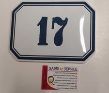 NUMERO CIVICO PORCELLANA font: arial CERAMICA FOTOCERAMICA Antigelivo