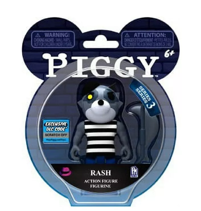 PIGGY RASH 3.5” Series 3 Action Figure Toys Roblox w/ DLC Exclusive Code!