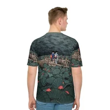 Kawase Hasui Shiba Benten Pond Asian Japanese Ukiyo-e Fine Art Men T-shirt Top 