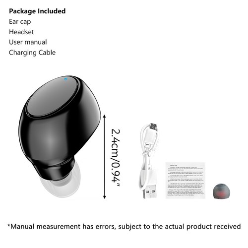 X6 Mini Wireless Bluetooth Earbud Headset Handsfree Stereo Earphone Headphone 1x - Zdjęcie 2 z 14