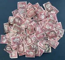 SG43/SG44. QV Selection 100 Penny Red plates. Sheet reconstruction. Very poor