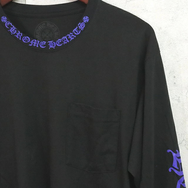 CHROME HEARTS Shinjuku Old English Neck Logo Long T-Sleeve Men's Size:L thumbnail 2