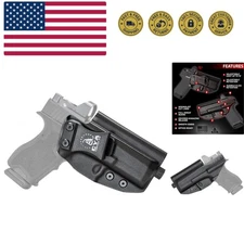 Custom Molded Black IWB Holster - Lightweight & Moisture Guard - Right Hand