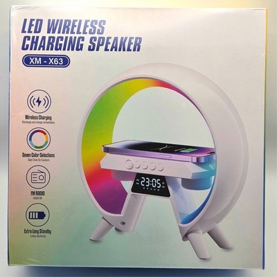 Led Wake up Light, Alarm Clock,  Wireless Phone Charger and Speaker