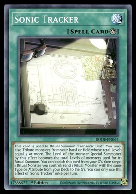 Yugioh Sonic Tracker BODE-EN064 Common 1st Edition NM