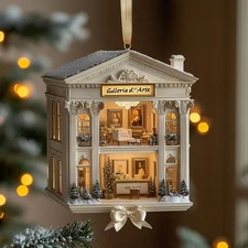 Art Gallery 2D FLAT ORNAMENT - Miniature Galleria d'Arte Christmas