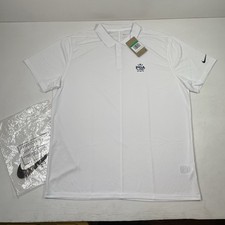 PGA Golf Nike Dri-Fit Polo Shirt Mens XL White Collared Embroidered NWT