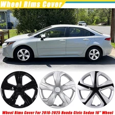 16"Hubcap Set of 4 Wheel Cover For 2016-2026 Honda Civic Sedan 16'' Steel Wheel
