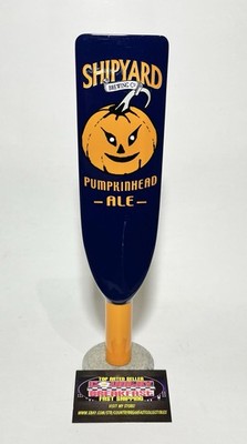Shipyard Brewing Pumpkin Head Ale Paddle Logo Beer Tap Handle 11.5  Tall Nice!
