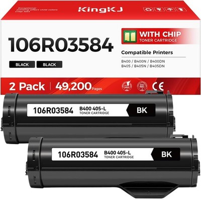Xerox VersaLink B400 B405 Black Toner Cartridge 2-Pack Compatible Xerox 106R0358