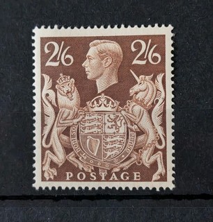 GB KING GEORGE VI SG 476 2S6D BROWN M/MINT