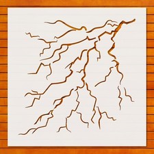 Reusable Lightning Bolt Stencil Template for Wall Art  DIY Crafts - StencilAir