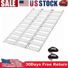 Aluminum Tri-Fold Ramp with Treads, 1500 lbs ATV Ramp Folding Ramp for Truck Bed