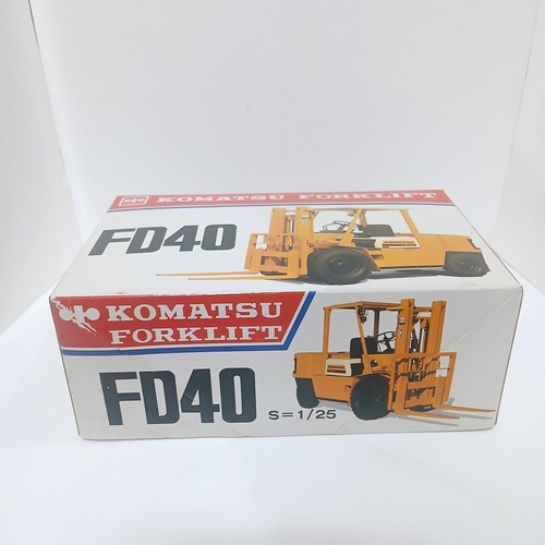 Vintage 1980s NIB Shinsei Komatsu FD40 Forklift 1:25 Diecast Model - NEW - Picture 21 of 23