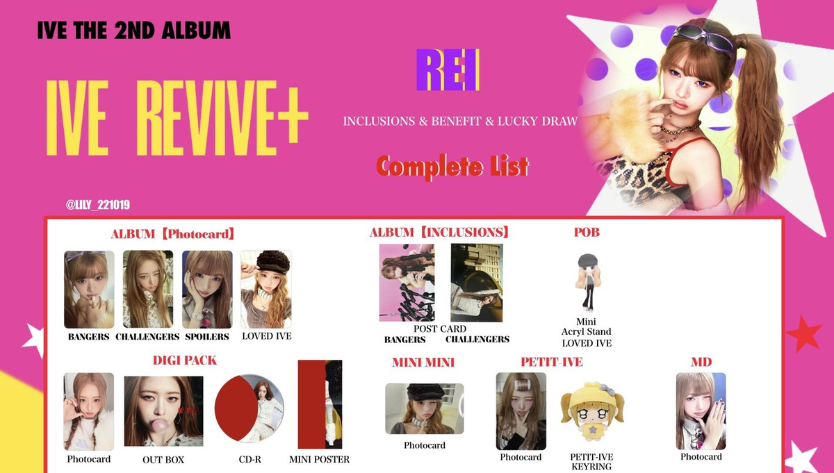 IVE REVIVE+ book/DIGIPACK/MINI MINI/PETIT/MD PHOTOCARD KPOP