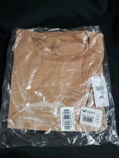 Roxy Women's T-Shirt Beach Sketch Cotton Short Sleeve Tee Camel Brown Sz. S NEW