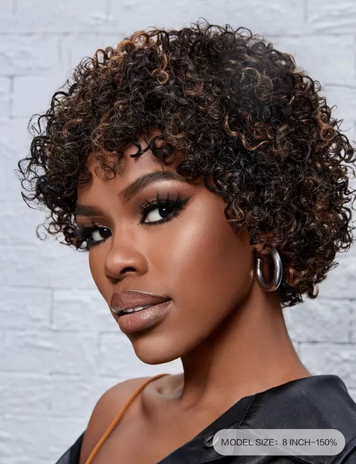 Perruque cheveux bouclés femme pour masquer la perte de volume facilement