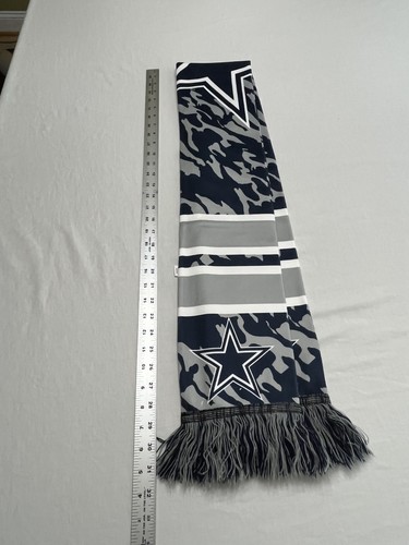 Dallas Cowboys Scarf FOCO NFL Football Blue & Gray Star w/ Fringe Never Worn - Picture 7 of 7