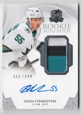 2020-21 UD The Cup Patch Autograph Rookie Sasha Chmelevski Rookie Auto /249 San