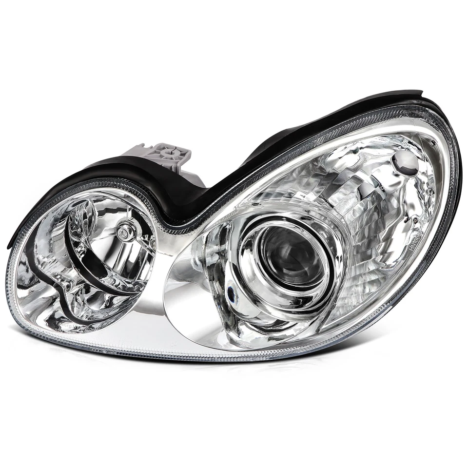 Left+Right For 2002-2005 Hyundai Sonata Headlights Assembly Chrome Housing - Изображение 2 из 4