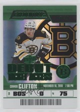 2019 Upper Deck Credentials Debut Ticket Access Green 16/25 Connor Clifton 0l7u