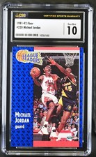 1991-92 FLEER MICHAEL JORDAN #220 CSG 10 gem mint NBA Bulls league leaders