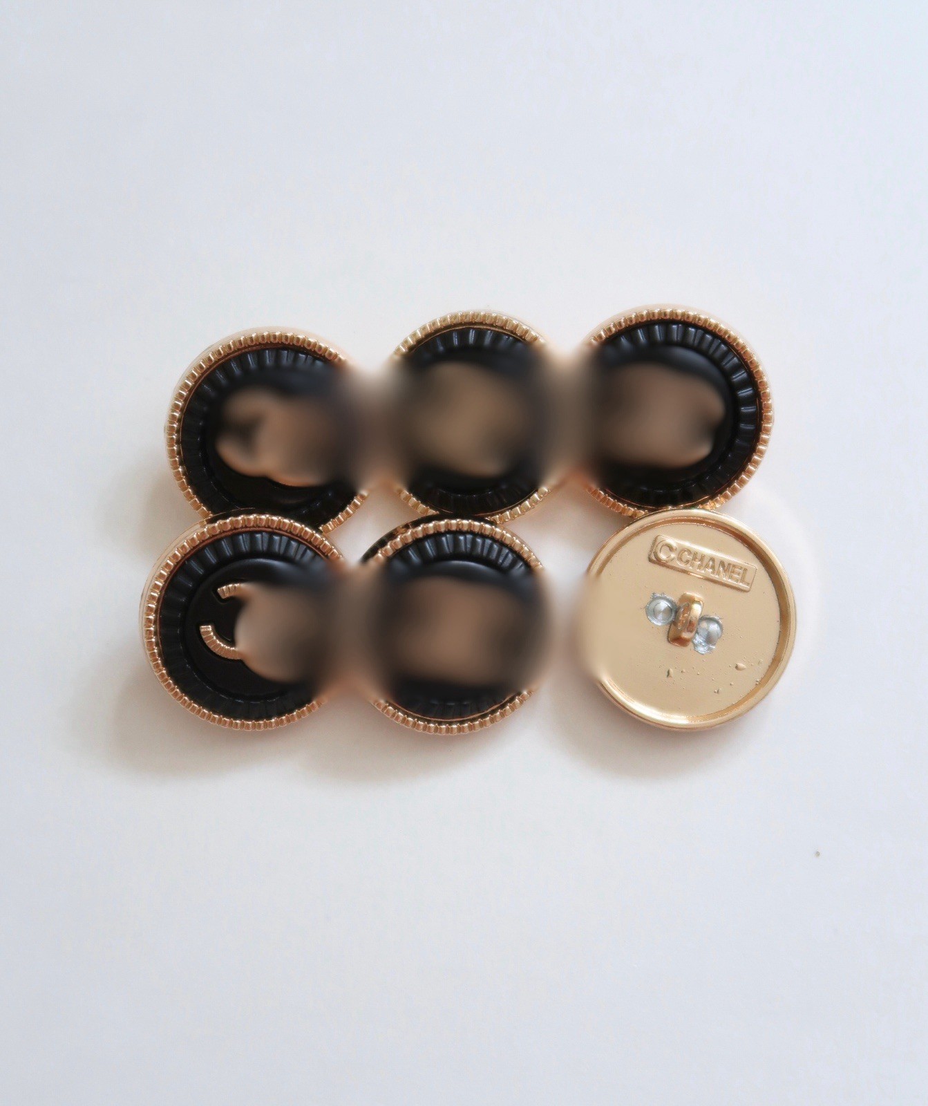 Lot of 6PC CC Vintage Gold Charms Buttons and Zipper Pulls STAMPED