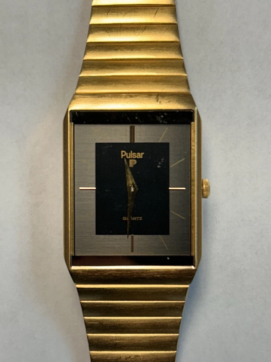 Pulsar Gold Plated Case Stainless Steel Band Wristwatches  display picture 2