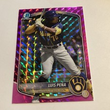 Luis Pena 2025 Bowman Chrome Prospects Fuchsia Geometric /299 #BCP-239