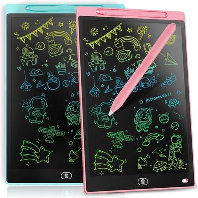 [2 Pack] Genialba LCD Writing Tablet 8.5-Inch Colorful Doodle Board, Toddler Lea