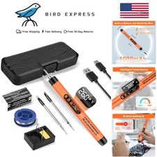 Cordless Mini Soldering Iron Kit with LCD Display, Adjustable Temp, Portable
