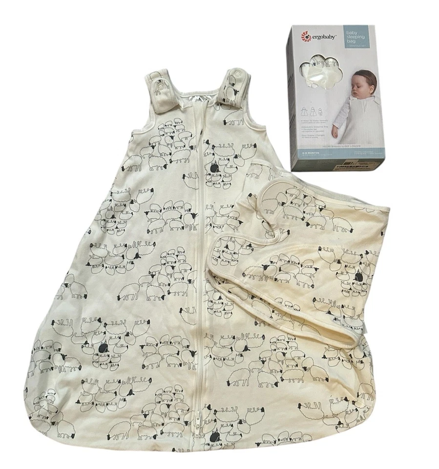 Ergobaby Saco de Dormir y Envoltura Set 0 Ovejas 0-9 Meses Pack De 2 Foto 2 de 4