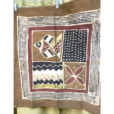Batik Painted Textile African Woven Cloth
