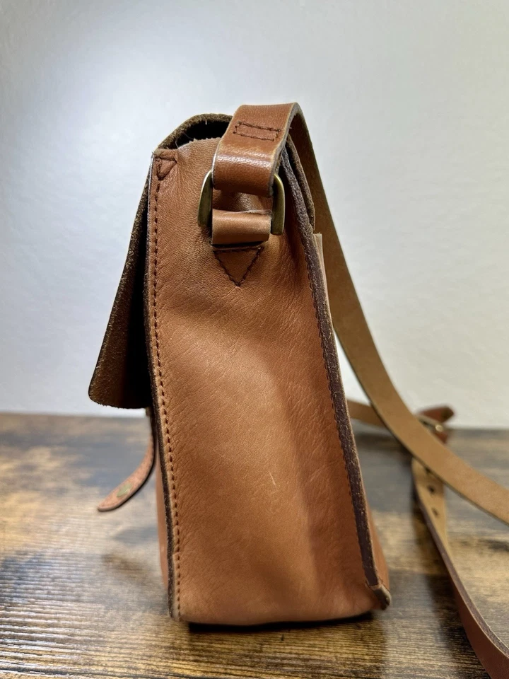 Madewell Crossbody Bag Womens One Light Brown Leather Purse Shoulder Bag - Image 4 of 4