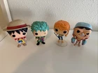 One Piece funko pop lot Of 4, Luffy, Zoro, Nami, Frankie