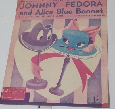 Johnny Fedora und Alice Blue Bonnet Disney Vintage Noten (G7)