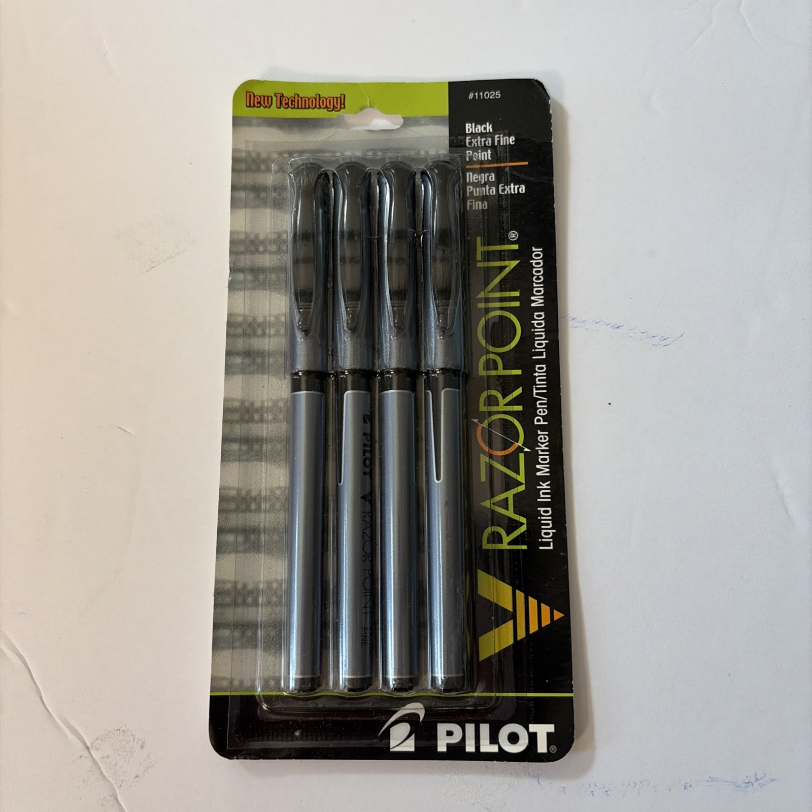 Pilot 11025 V Razor Point Extra Fine Liquid Ink Markers, Bla