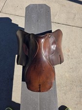 Brown Leather Close Contact Jumping English Horse Saddle for Equestrian Riding