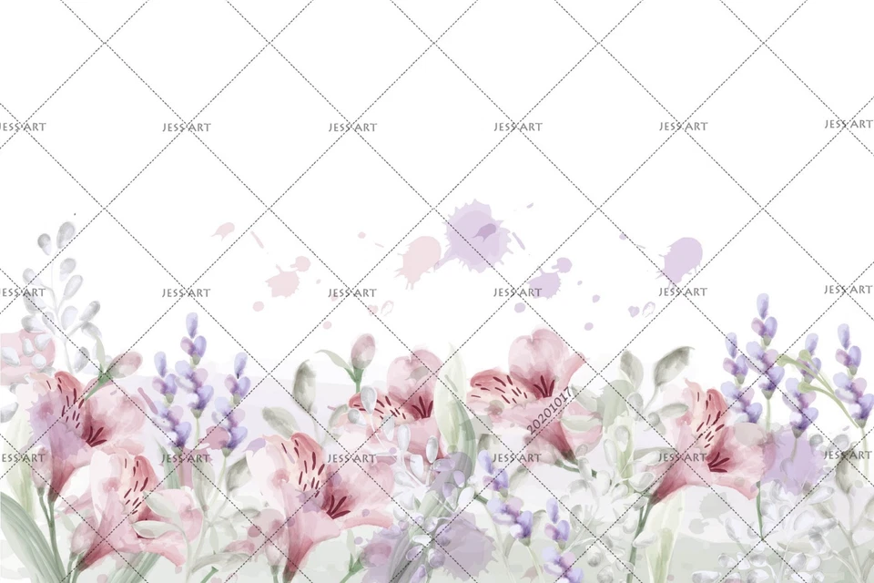 3D Flowers Floral Watercolor Wall Murals Wallpaper Murals Wall Sticker 2 - Image 4 of 4