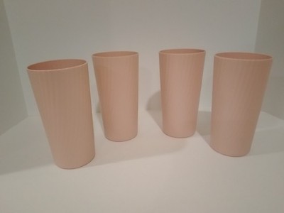 Mainstays 26 Oz Plastic Pink Tumbler Set of 4